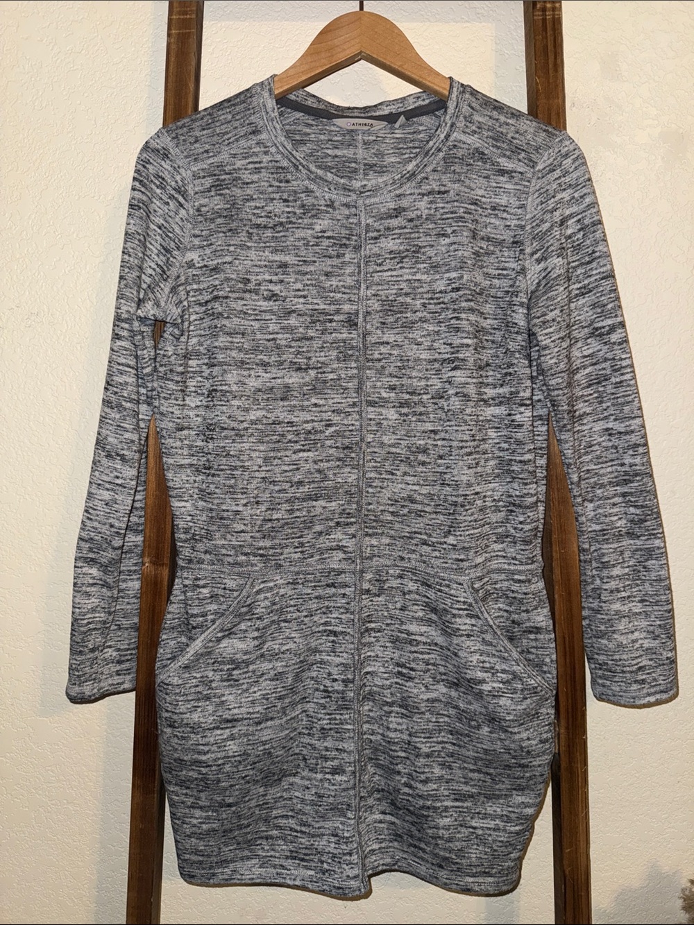 Athleta Gray Marled Long Sleeve Tunic